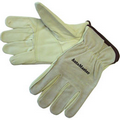 Driver Gloves w/Grain Patched Palm/ Smoke Gay Split Leather Back